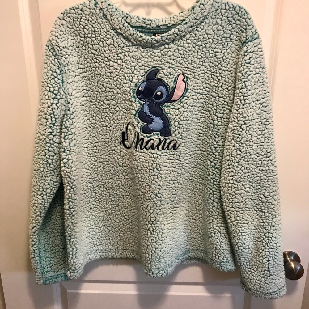 Disney Stitch Ohana Sleep Sherpa top size XL - Picture 5 of 7